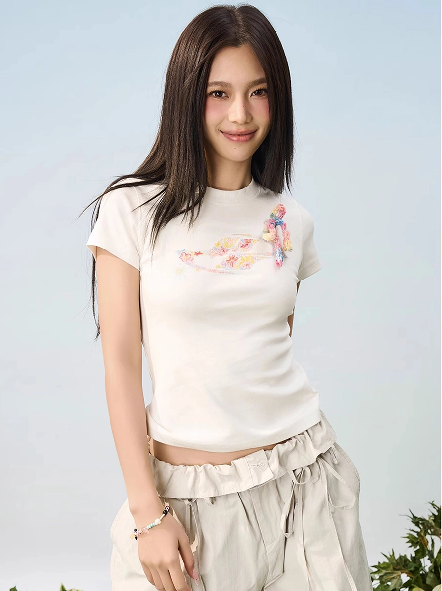 Женская футболка HARSHandCRUEL WMNS "Flowers" Crop Tee