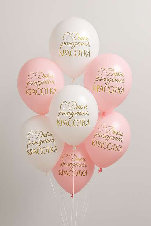 Воздушные шары"С Днем Рождения Красотка" 7шт