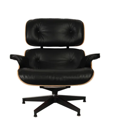 Кресло с оттоманкой Eames Lounge Black Premium U.S. Version