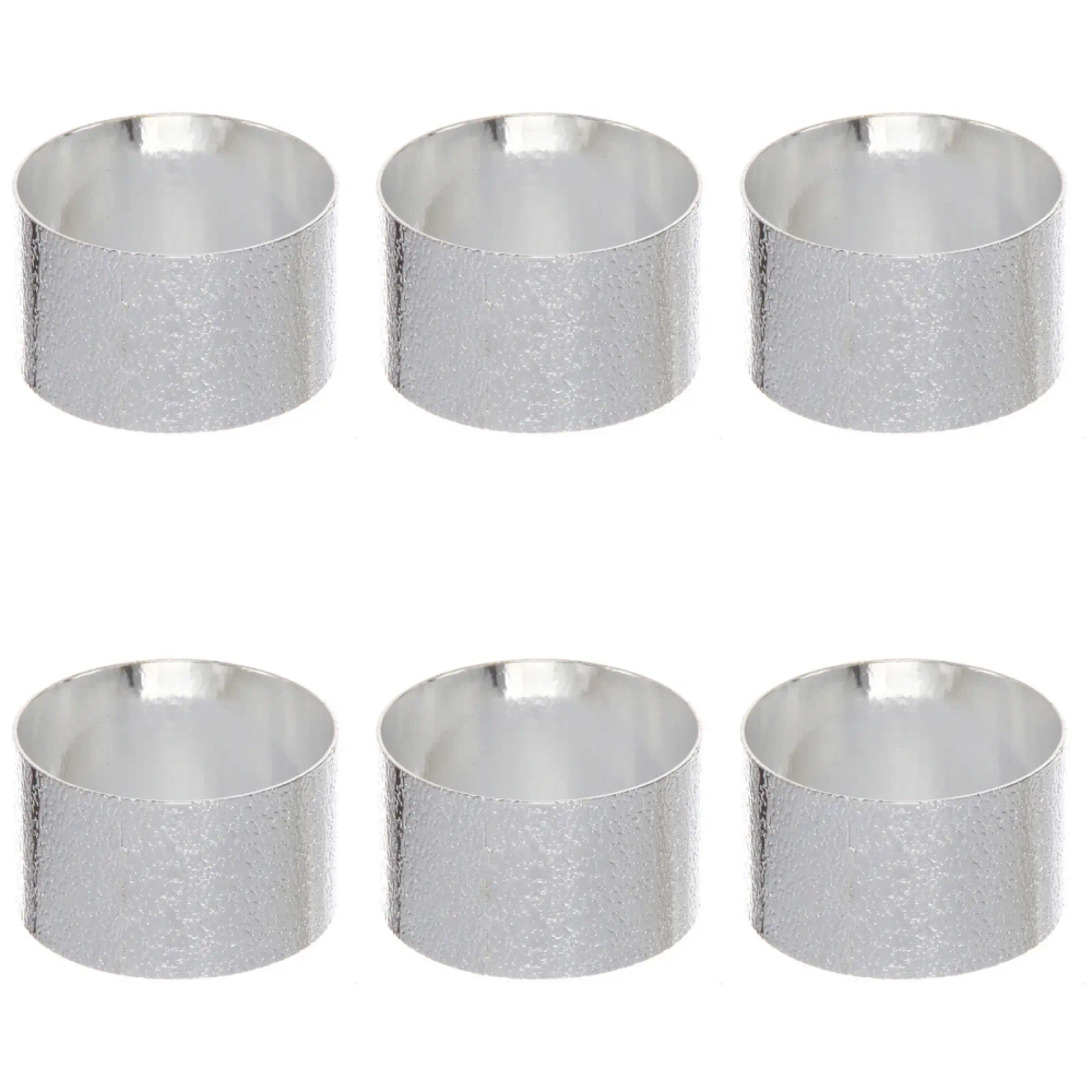 Набор колец для салфеток 6шт «Шарм» 4*3см, серебро