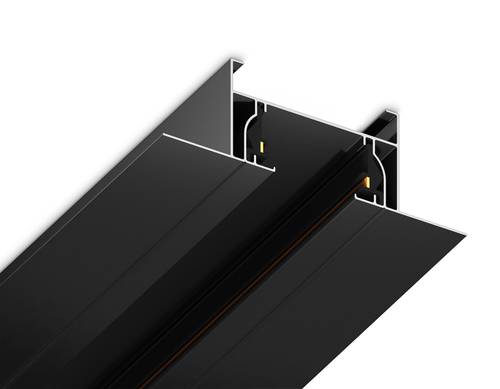 Шинопровод встраиваемый однофазный Standard 220V GL7124 BK черный 2000*58.6*18 (ввод питания, 1 заглушка, крепление в комплекте)