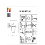 SL081.411.01 Светильник уличный настенный ST-Luce Черный/Черный, Прозрачный E27 1*40W