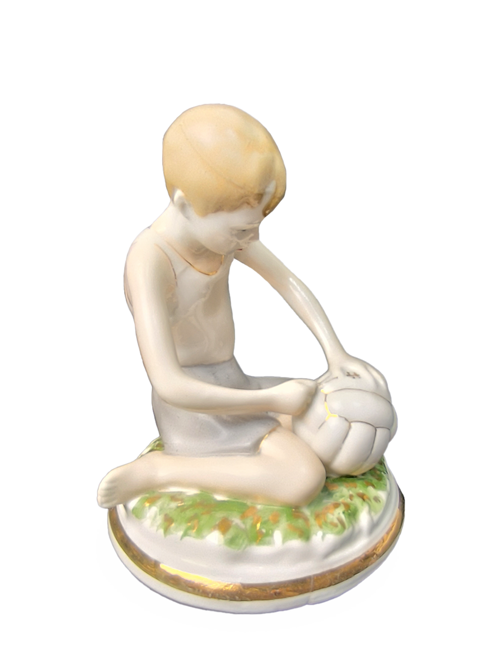 Фарфоровая статуэтка "Юный футболист" Чудово