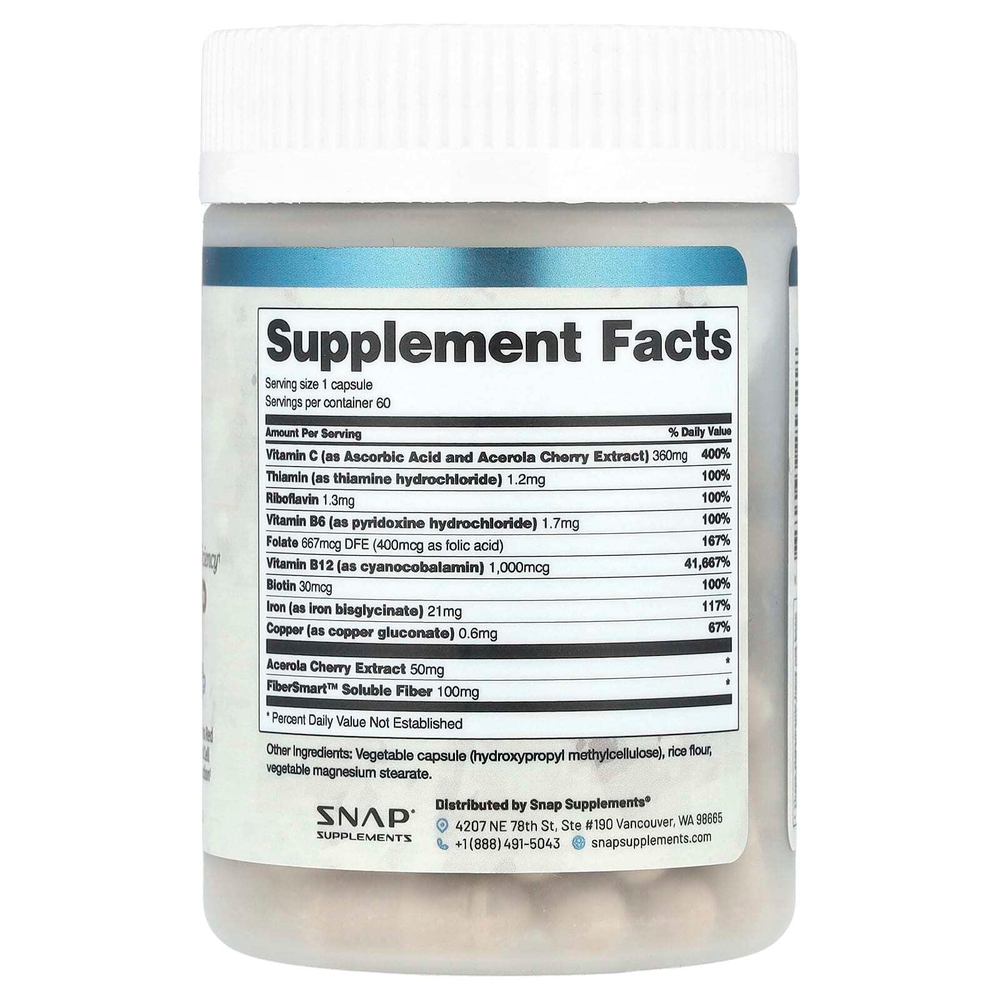 Snap Supplements, Iron Builder, 60 капсул