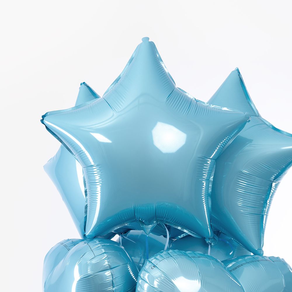 F Шар Звезда 18''/46 см, Голубой Сатин (БГ-15)  Изображение2