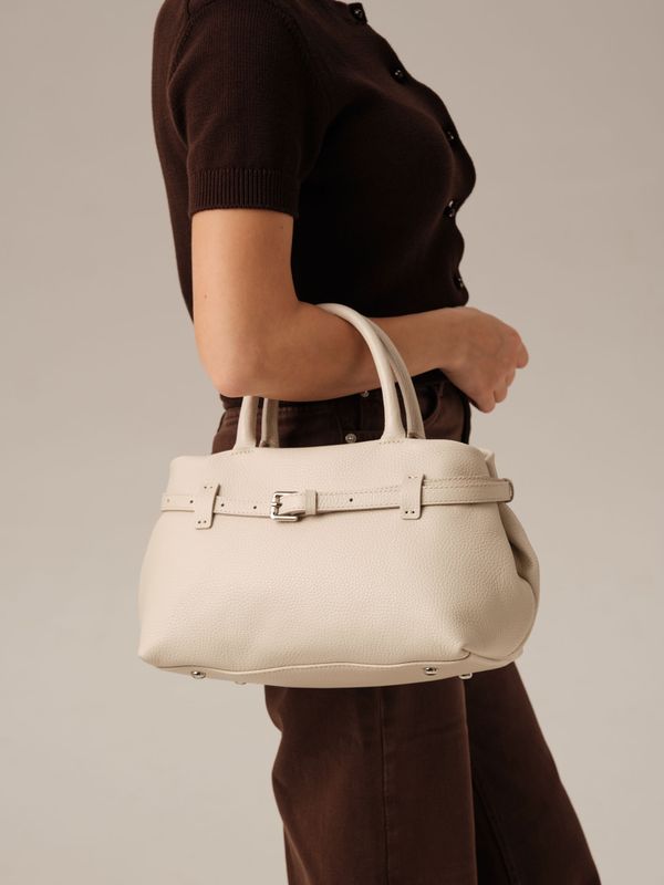 Кожаная сумка DBR Muse 31399 светлый крем