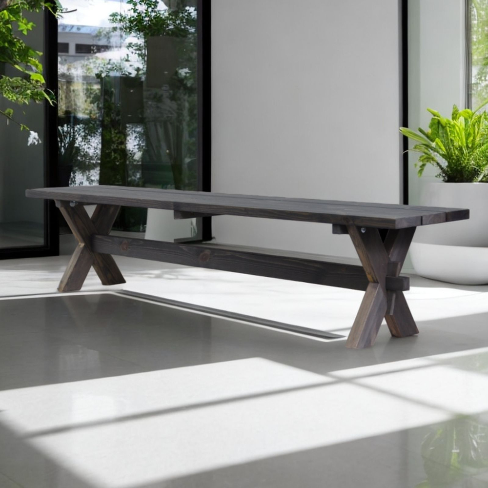 Деревянная скамейка Ойвинд садовая, графит