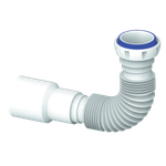 Гофра UNICORN для сифона 400мм (Ø40) x (Ø40/50) С ГАЙКОЙ 1 1/2 D45