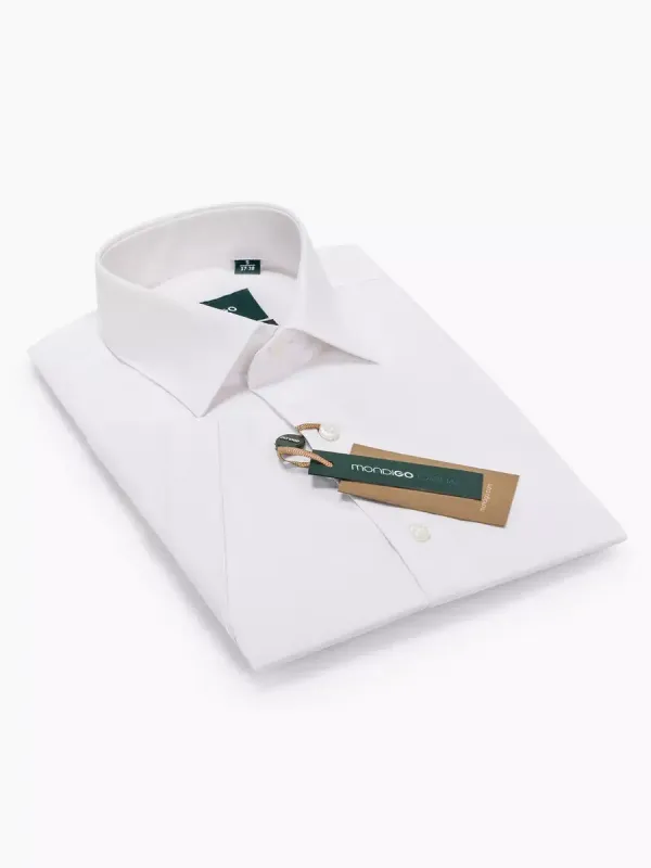 Рубашка приталенная SLIM FIT с коротким рукавом, белая