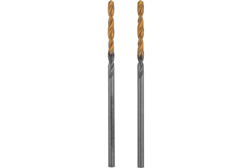 Сверло спиральное по металлу 2x49 мм, Р6М5, Golden Tip, 2 шт Denzel 718223