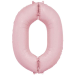 Шар фольгированный Цифра 0 101 см (Розовый)
