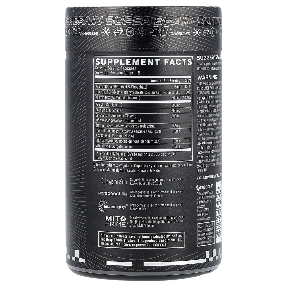 C4 / Cellucor, Super Brain™, 30 капсул