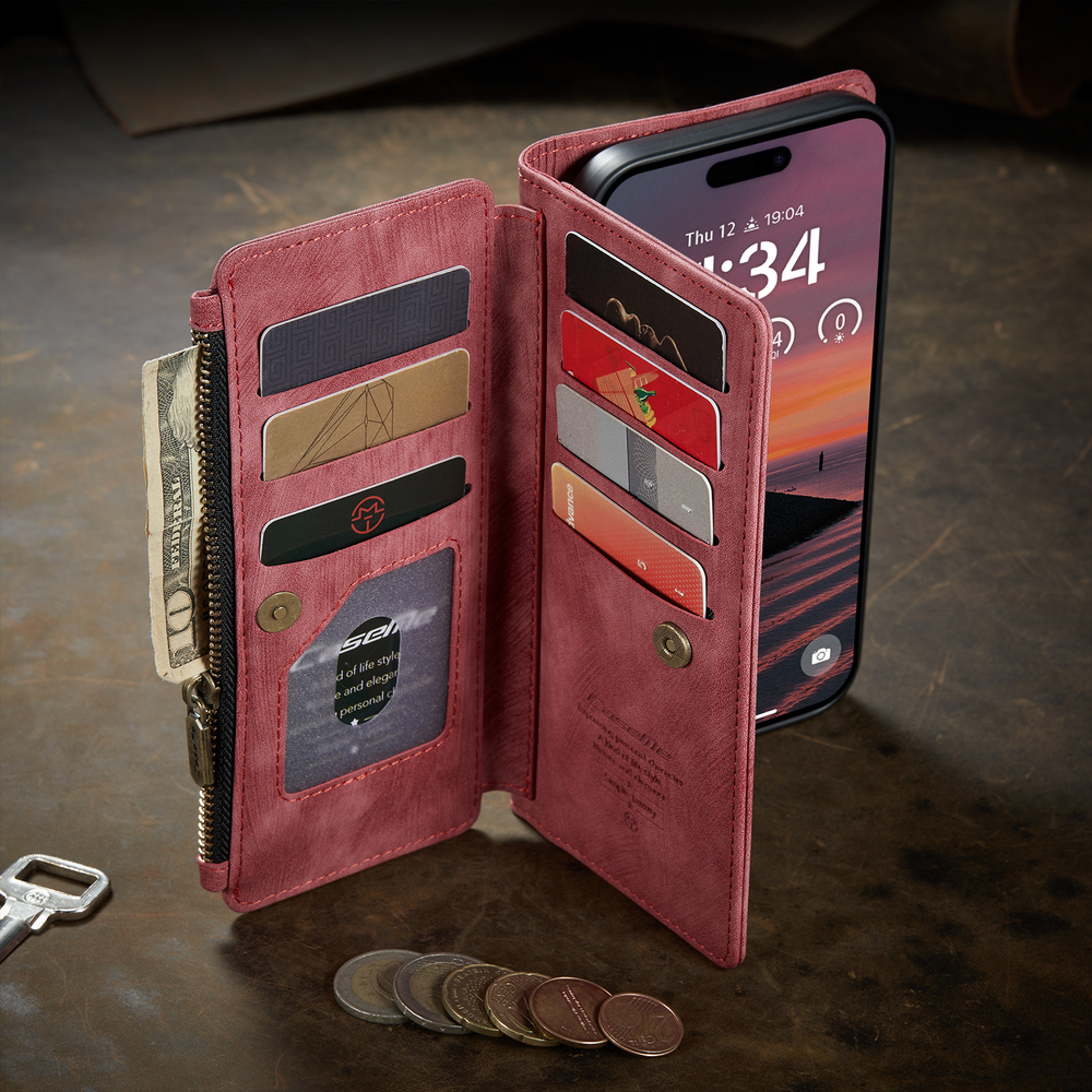 Многофункциональный чехол-кошелек CaseMe 3 in 1 Matte Wallet для iPhone 17 Pro Max