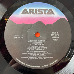 Винтажная виниловая пластинка LP The Alan Parsons Project Ammonia Avenue (Japan 1984) (No Obi) Prime Time