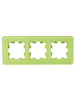 BRITE Рамка 3-местная РУ-3-2-Бр стекло эко грин RE IEK