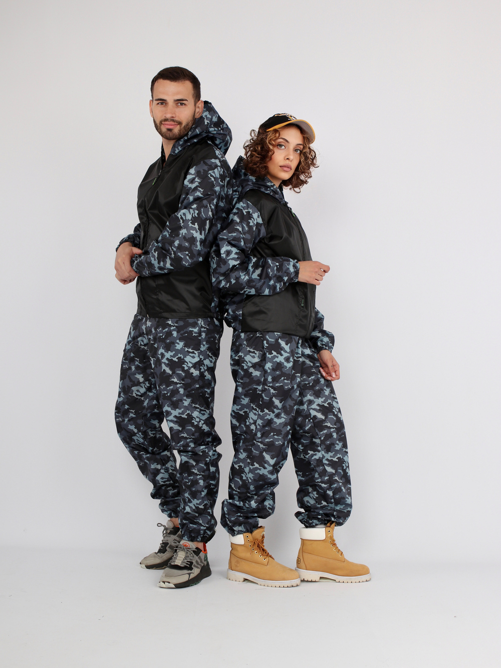 Костюм для активного отдыха Prival Ветровлагозащитный, женский, чёрный + кмф Город