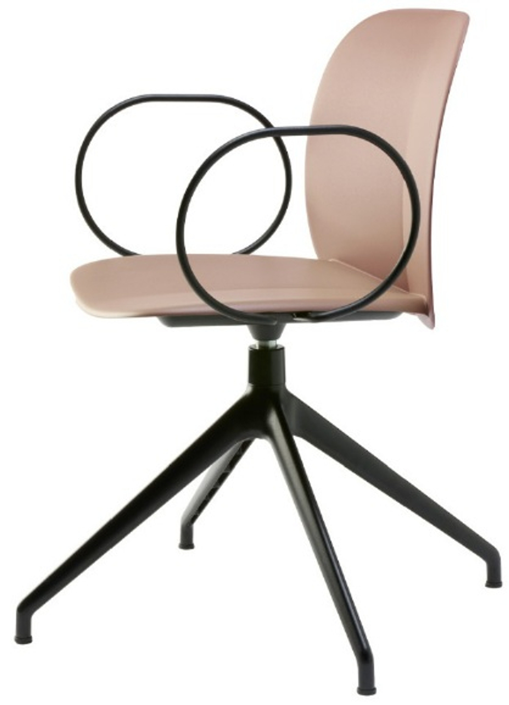 Кресло офисное пластиковое Scab Design Mentha Go Green, черный, карамельный