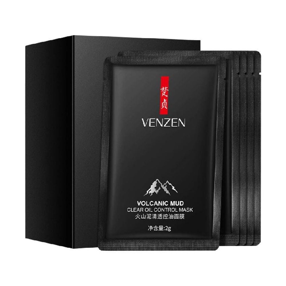 Маска для лица Venzen Volcanic Mud Clear Oil Control Mask Очищающая вулканическая 2 г x 30 шт