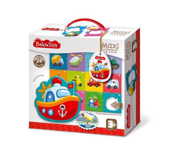 Пазлы MAXI "Техника" 24 эл BABY TOYS (поле 61х47см)