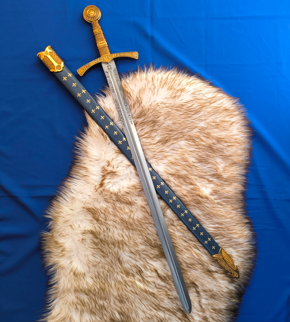 Меч средневековый в синих ножнах, 14 в. Франция, Denix DE-5201