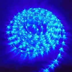 ULD-D50 8M-С08 IP44 BLUE Гирлянда светодиодная Дюралайт. 8м. С контроллером. Синий свет. Провод прозрачный. ТМ Uniel