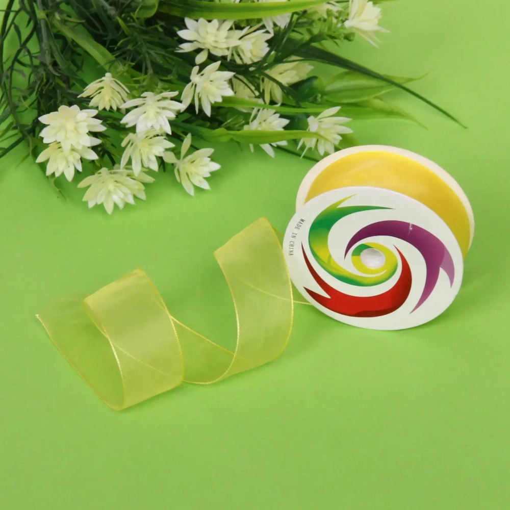 Лента для декорирования «Нежность» 2,5 см, 5 м, Желтый (капрон)