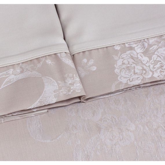 Постельное белье Josephine бежевый жаккард deluxe TIVOLYO HOME Турция