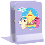 Ограничитель для книг DELI "PupuBaby", 2 шт, складная, фиолетовая