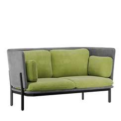 Stato Диван двухместный с низкой спинкой STA-02L Teddy 316/Teddy 35/Металл Черный 1730*850*855