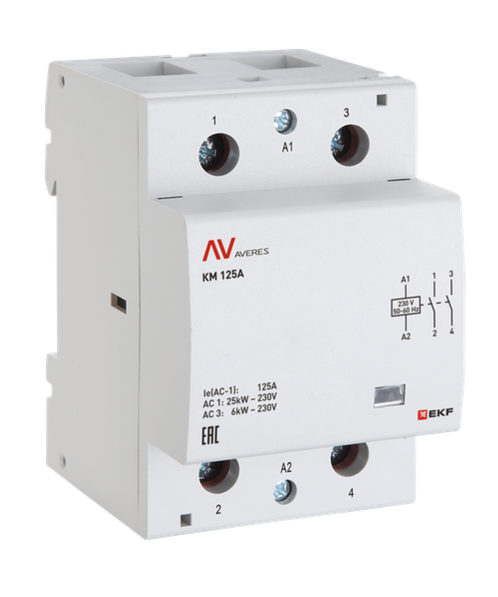 Контактор модульный EKF km-av-3-40-40-230V