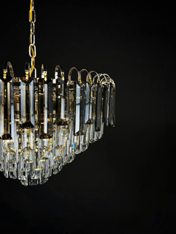 Люстра подвесная Lanbos, 11 ламп Е14, до 440 Вт, до 30 кв м, золото