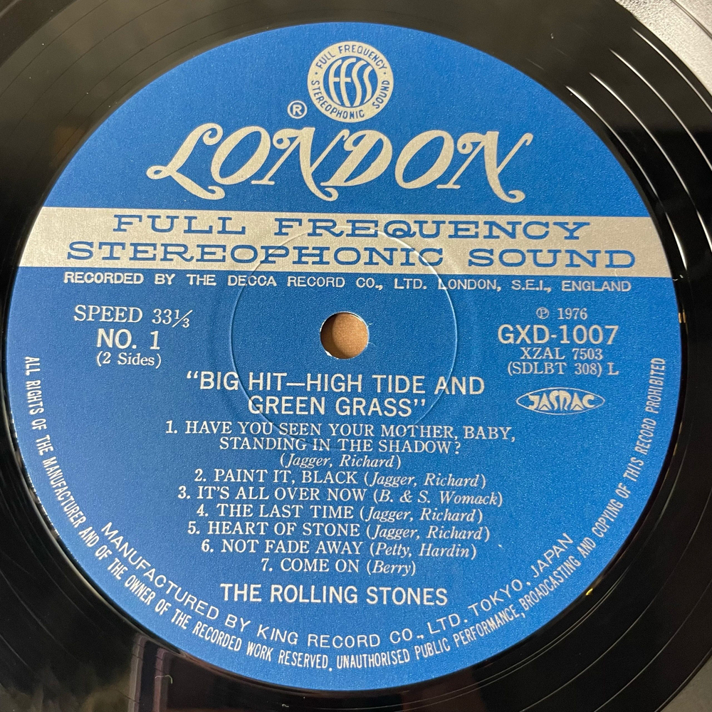 Винтажная виниловая пластинка LP The Rolling Stones Big Hits High Tide And Green Grass (Япония 1976) (Оби)