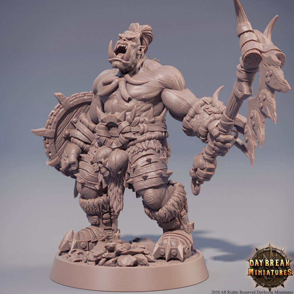 Орк Полуорк Воин Паладин Варвар Файтер Рыцарь миниатюра для dnd, днд, pathfinder, фентези, Настольная игра, НРИ, Варгейм, РПГ