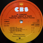 Blood, Sweat & Tears Featuring David Clayton-Thomas – In Concert 2LP (Голландия 1976г.) Т