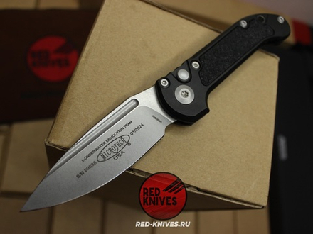 Нож Microtech BLK LUDT Gen III Standard S/E - клинок серый, черная рукоять