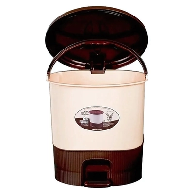 Ведро для мусора Тюльпан 8л (Коричнево-персиковый)