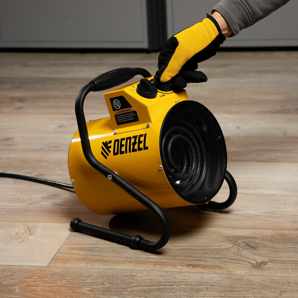 Тепловая пушка SFH-5000, 230 В, 260 м3/ч, вентилятор 3 режима, 3000/4500 Вт Denzel 96438