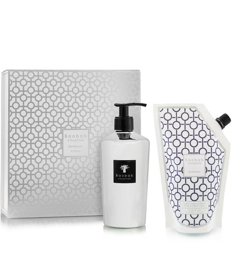 Gentlemen in silver, набор моющий гель для рук и рефилл Cosmetics, Baobab Collection