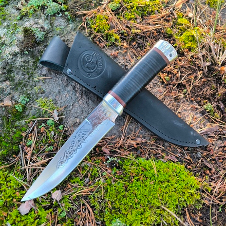 Разделочный нож НС-53 Тургояк, алюминиевые вставки (Златоуст)