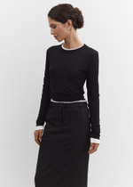 Юбка прямая в полоску