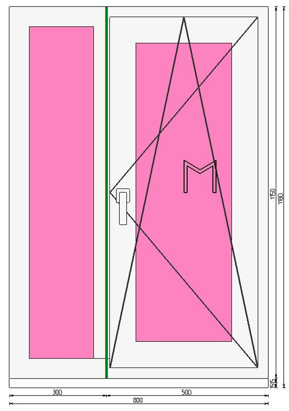 Пластиковое окно 1150 х 800 ТермА Эко + Москитная сетка