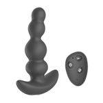 Черная виброёлочка с ротацией и пультом ДУ Luke - 13,3 см. (Цвет: черный)