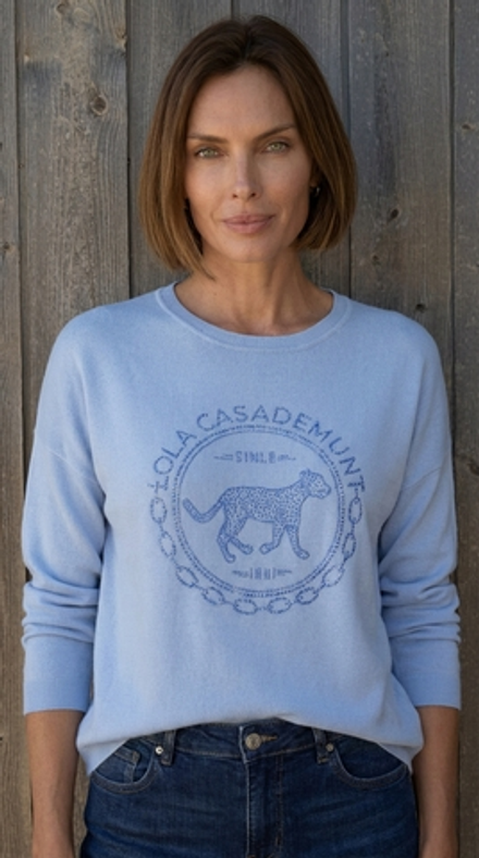 Джемпер LeoUgo голубой