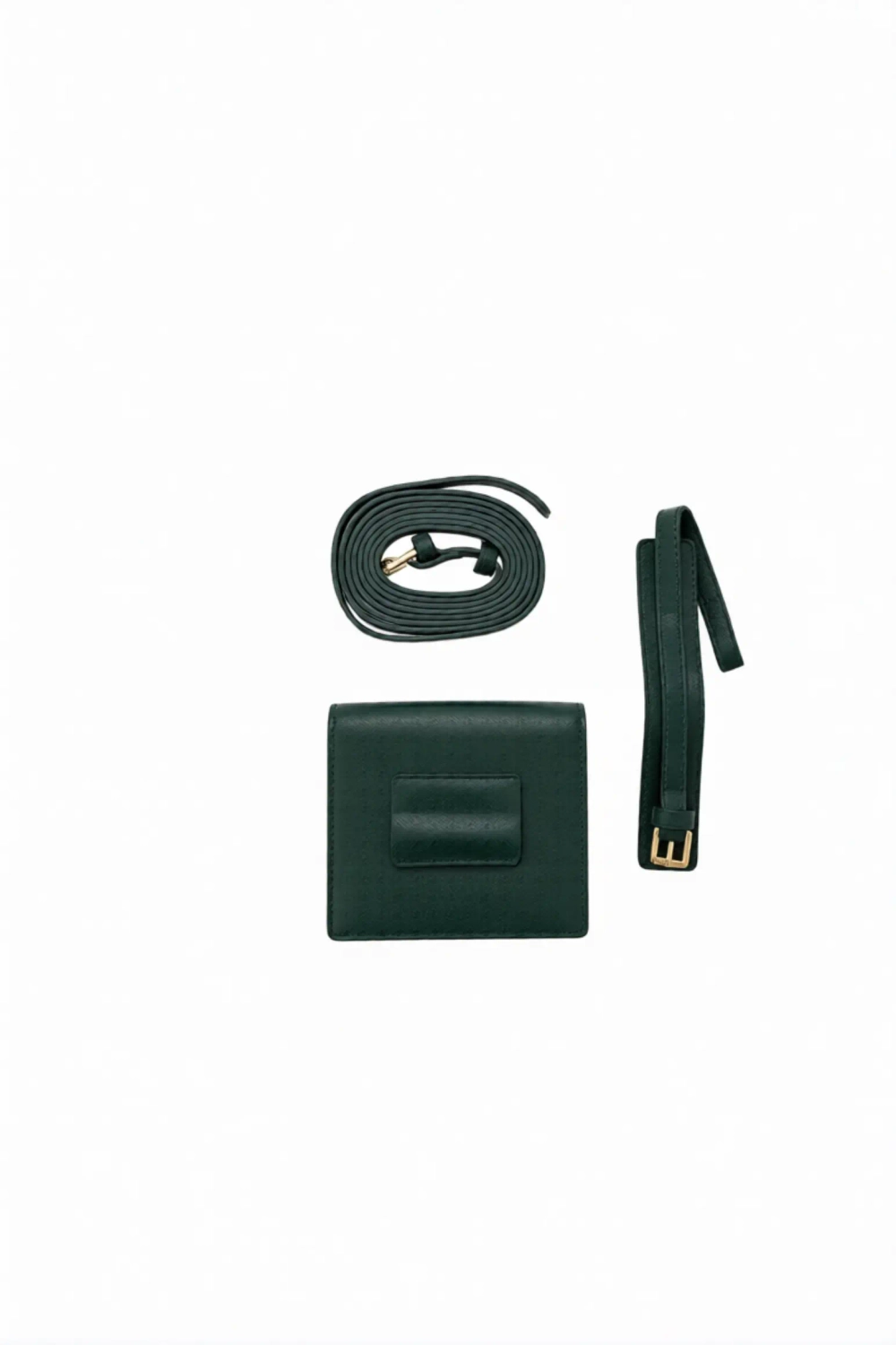 Кошелёк женский на запястье, на пояс из экокожи зелёный JACQUEMU