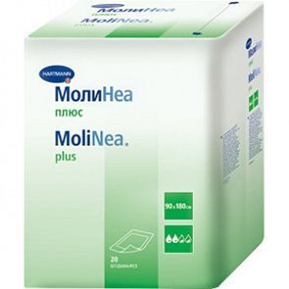 MoliNea plus - МолиНеа плюс - Впитывающие пеленки: типоразмер 90 х 180, 110 г/м2, 20 шт.