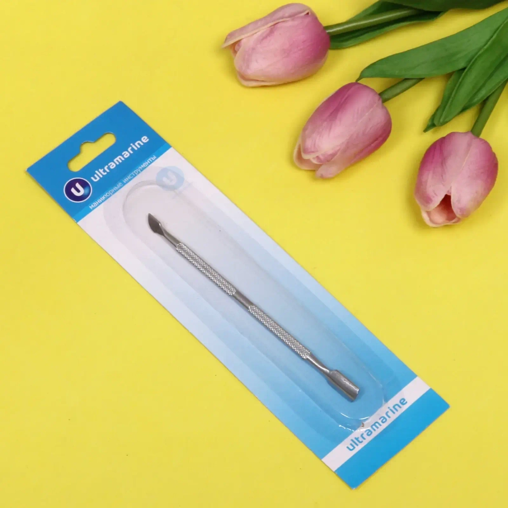 Шабер для удаления кутикулы на блистере «Ультрамарин», цвет серебро, 12см✦