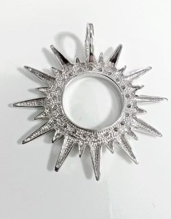 Подвеска серебряная Эстерелла, проба 925, родированная, с фианитами/Ф