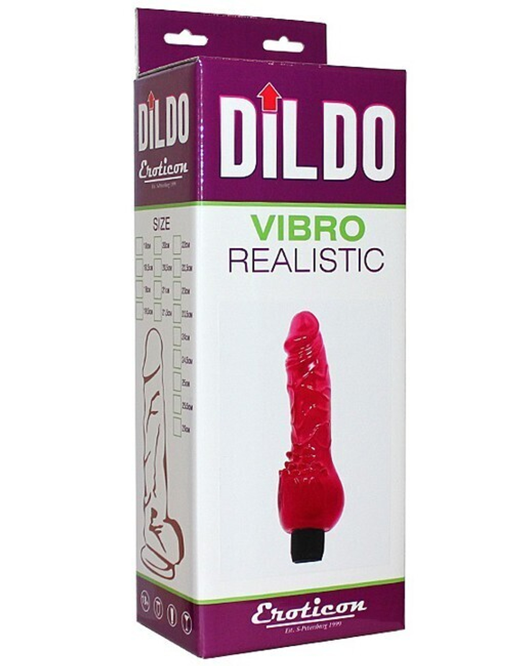 Фиолетовый реалистичный рельефный вибратор с усиками UltraSkin Vibro Realistic (Цвет: фиолетовый)