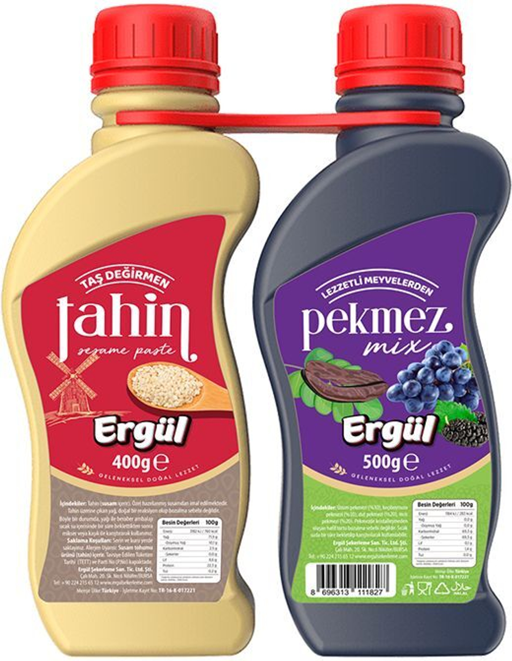 Кунжутная паста 400гр, Пекмез микс 500 гр Ergul