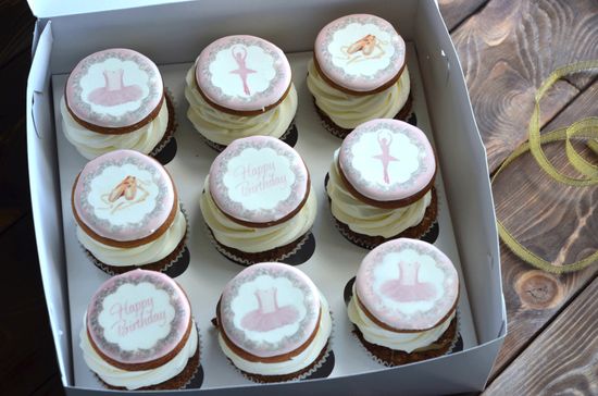 Капкейки для балерины на День Рождение